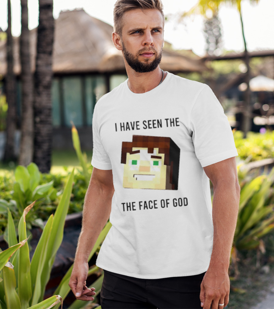 I Have Seen The Face Of God Minecraft Style Pixel T-Shirt