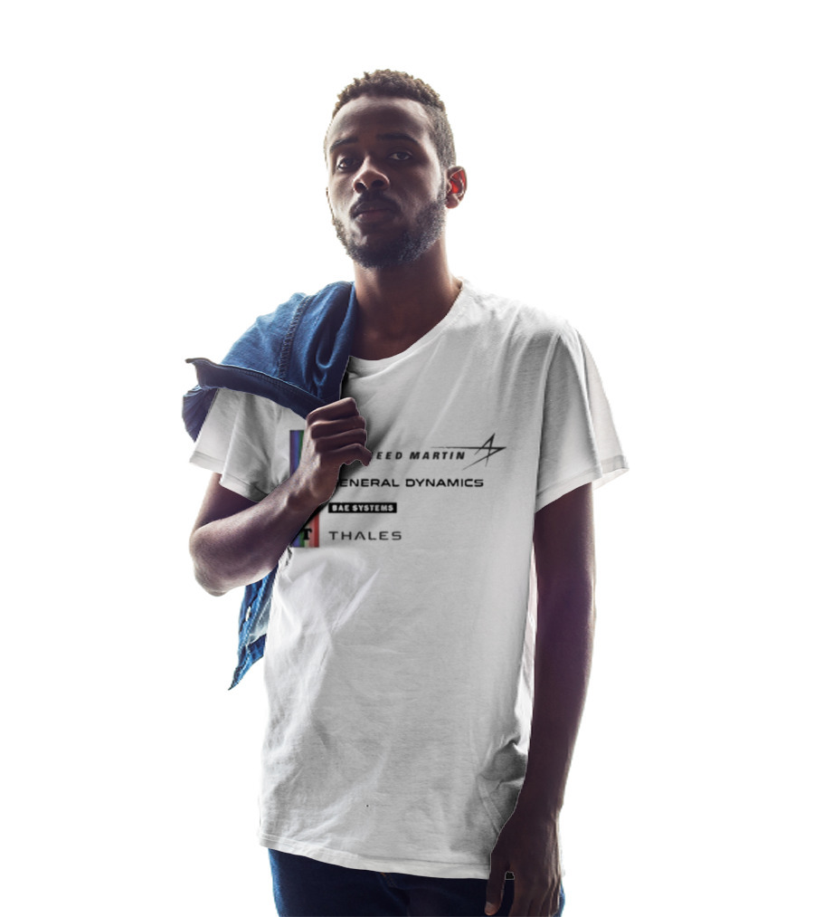 Lockheed Martin General Dynamics BAE Systems Thales LGBT Rainbow Vertical T-Shirt