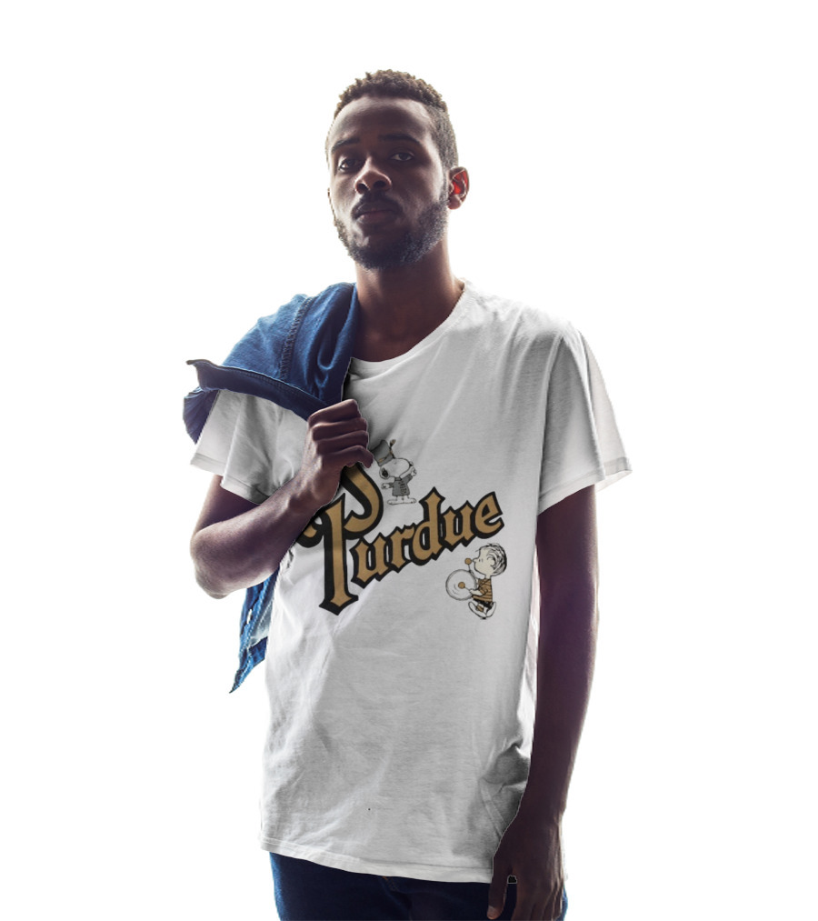 Purdue Boilermakers Snoopy And Charlie Brown Football T-Shirt