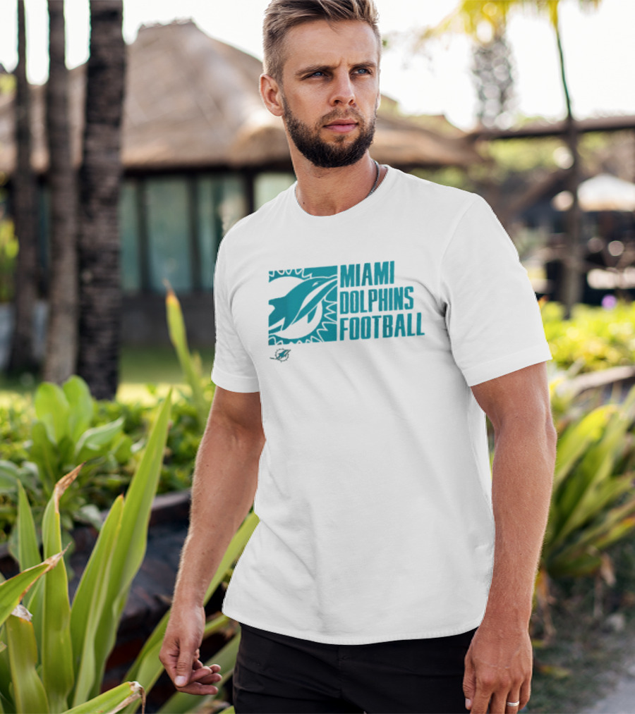 Miami Dolphins Football Fan Apparel Post Game Wear T-Shirt