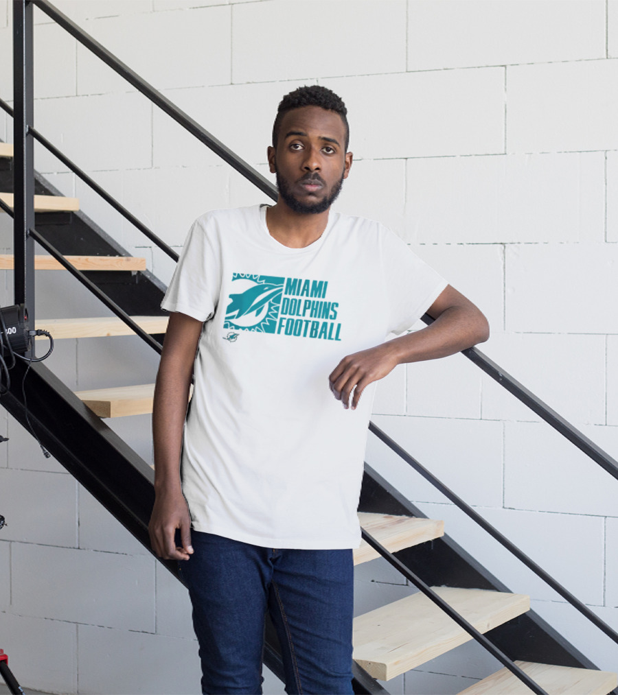 Miami Dolphins Football Fan Apparel Post Game Wear T-Shirt