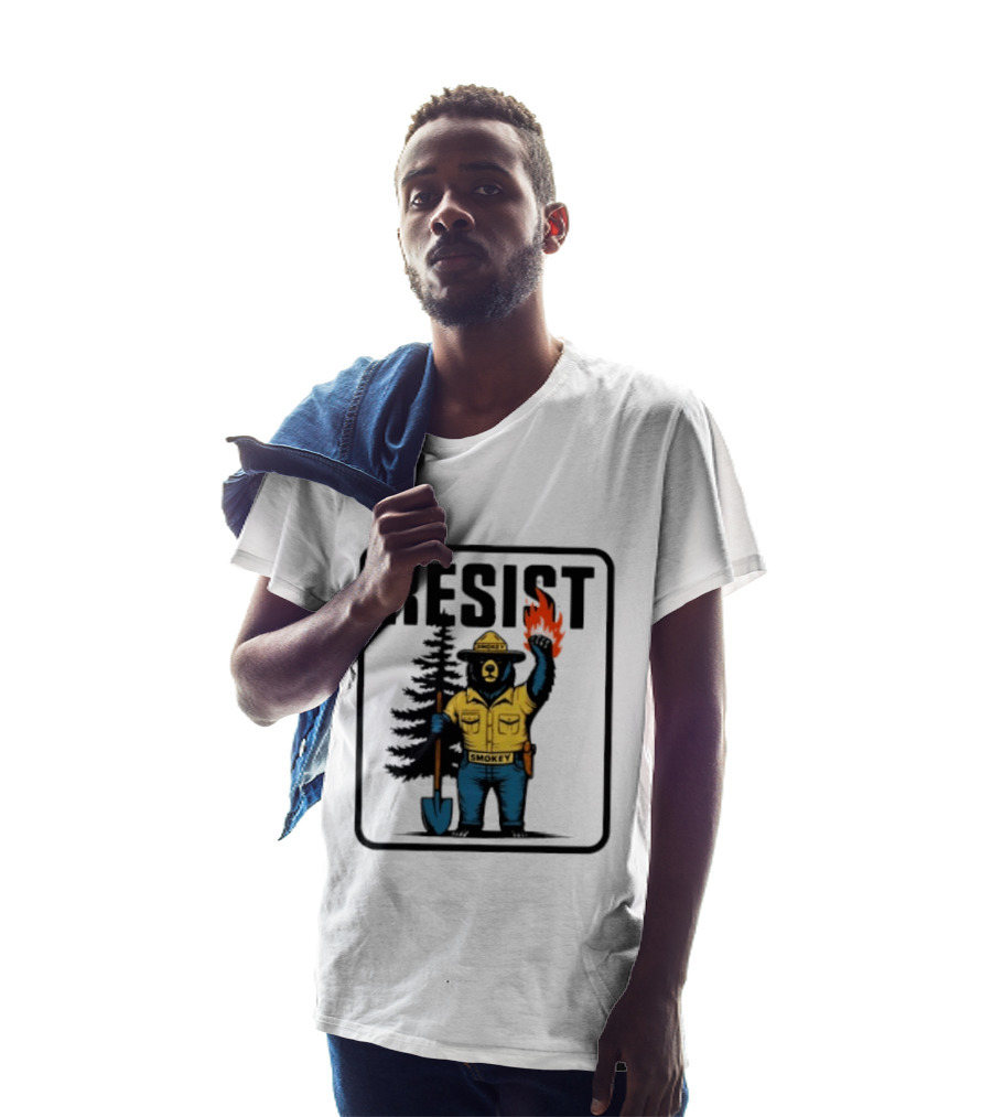 Resist Smokey Fire Prevention Bear California Forest T-Shirt