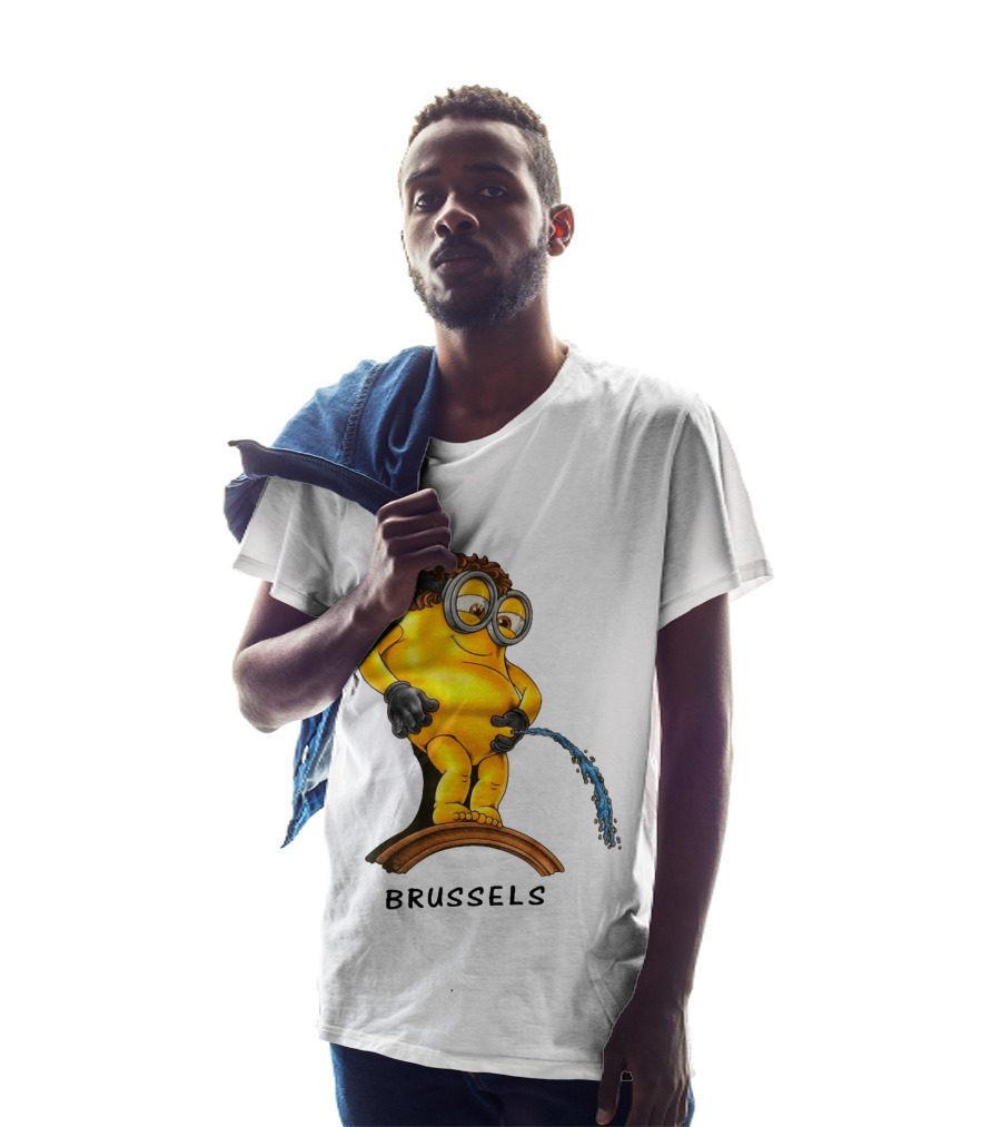 Brussels Pee Minion Parody Manneken Pis T-Shirt