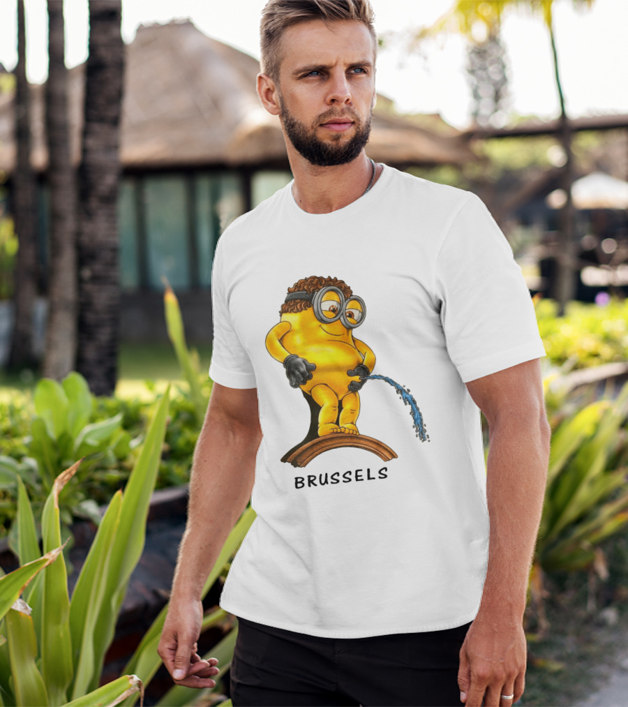 Brussels Pee Minion Parody Manneken Pis T-Shirt