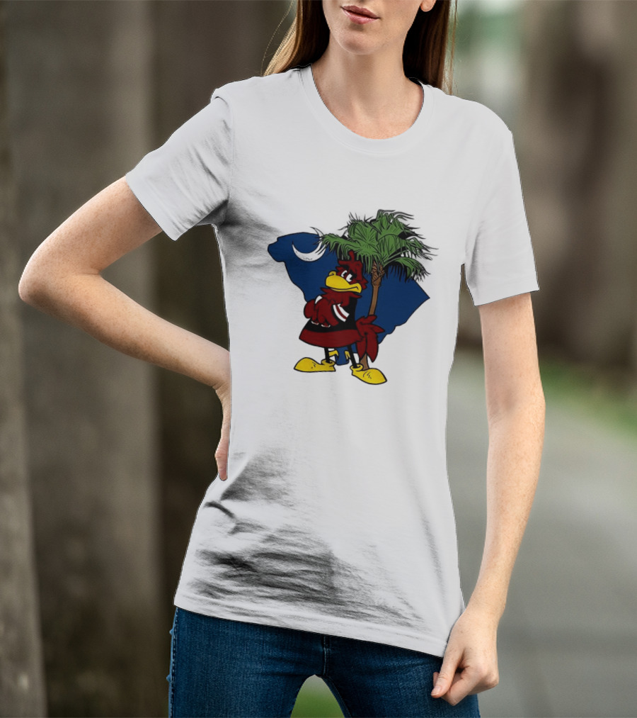 South Carolina Gamecocks Hey Gamecocks Mascot Palmetto Crescent T-Shirt