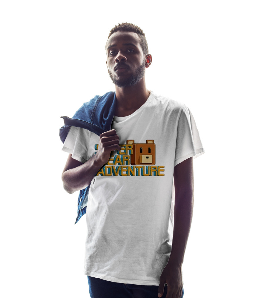 Super Bear Adventure Pixel Art Bear Face T-Shirt