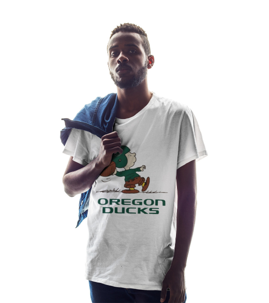 Peanuts Charlie Brown Oregon Ducks Football Quarterback T-Shirt
