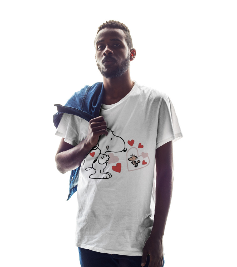 Peanuts Snoopy Woodstock Valentine Hearts Love T-Shirt