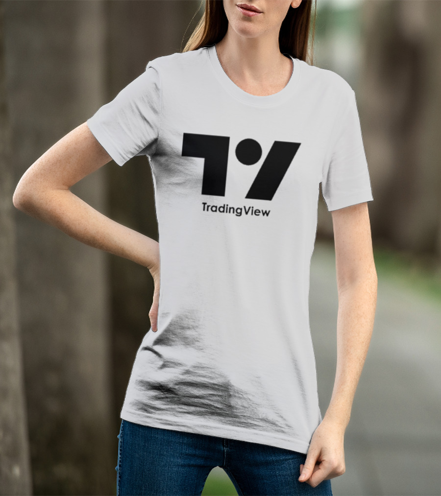 TradingView Bold Minimalist Block Monochrome T-Shirt