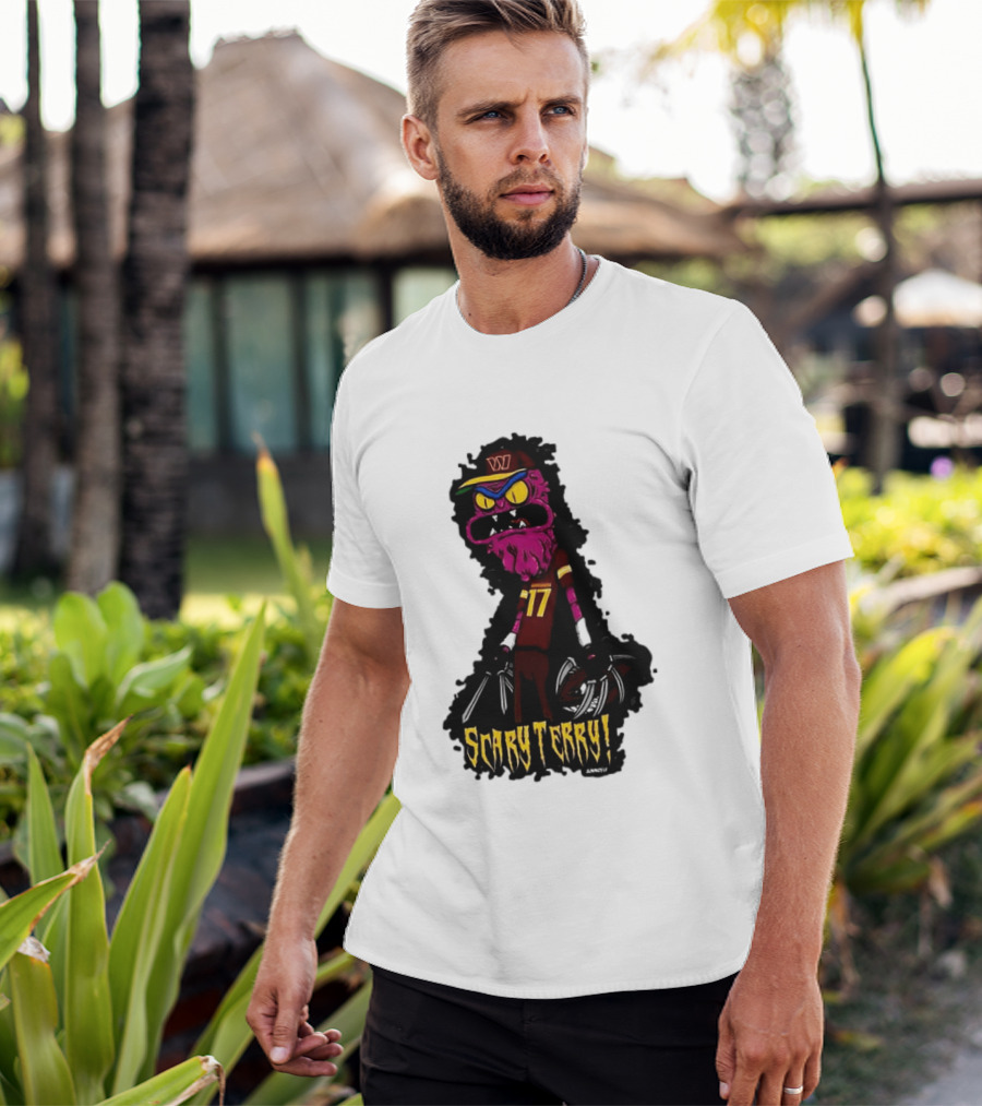 Washington Commanders Scary Terry McLaurin 17 Terrifying Terry T-Shirt