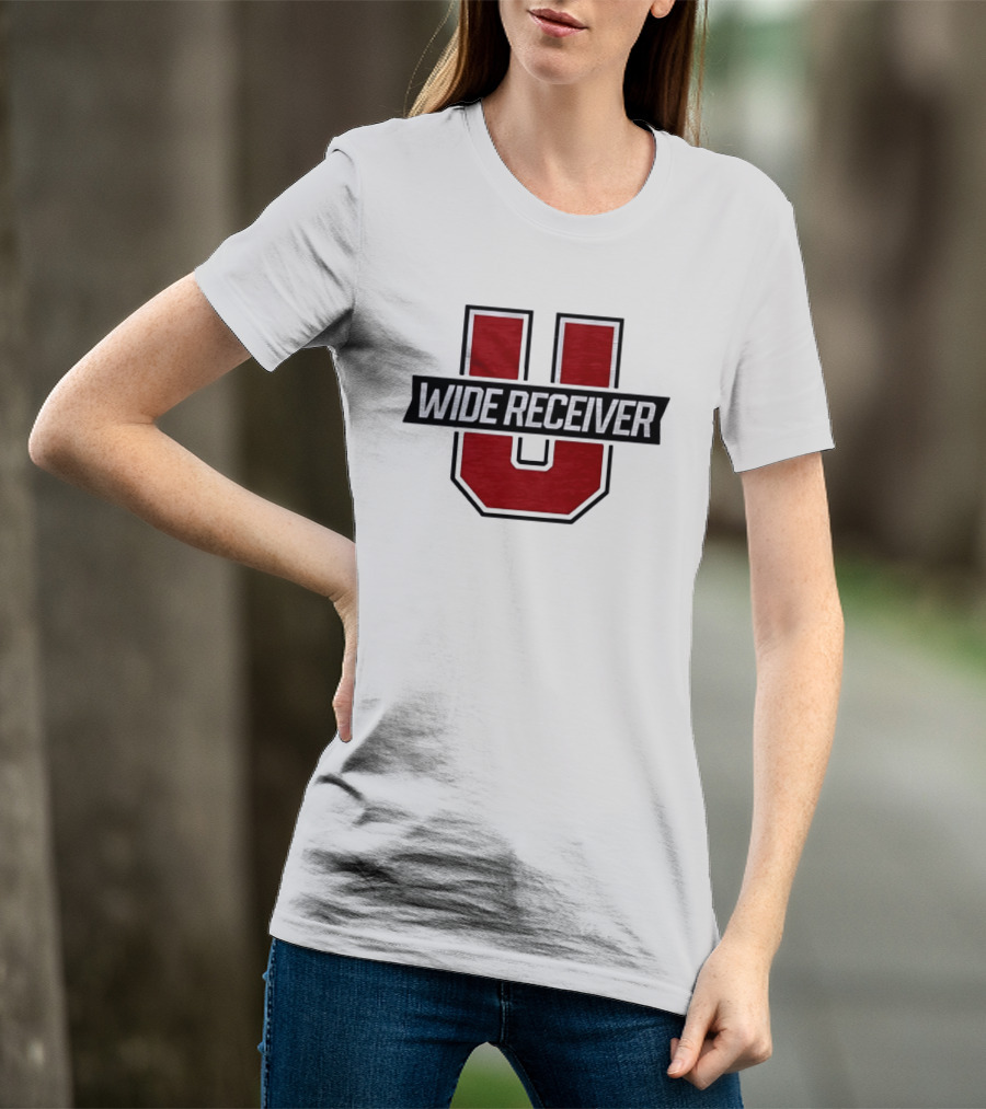 Wide Receiver U Team Red Black Block Lettering T-Shirt
