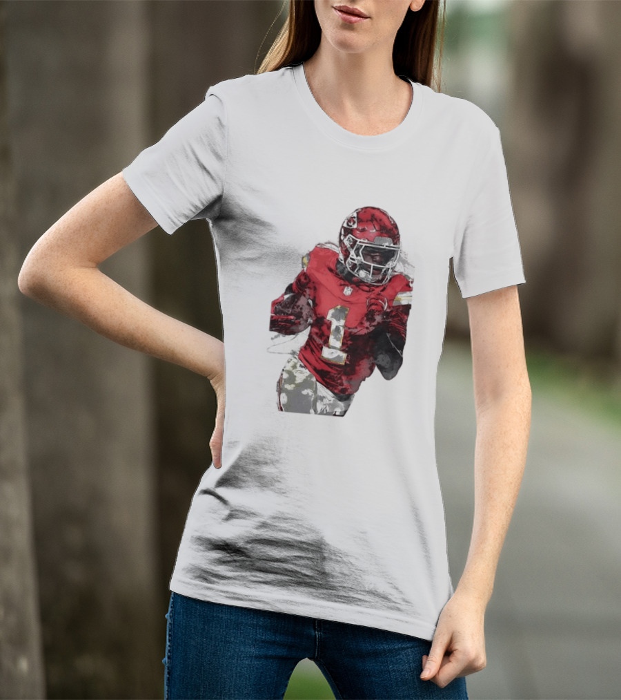 Kansas City Chiefs Xavier Worthy Football Player Number One T-Shirt