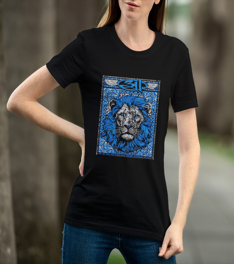 311 Live At Pine Knob Music Theatre July 30 2026 Lion Artwork Clarkson Michigan T-Shirt