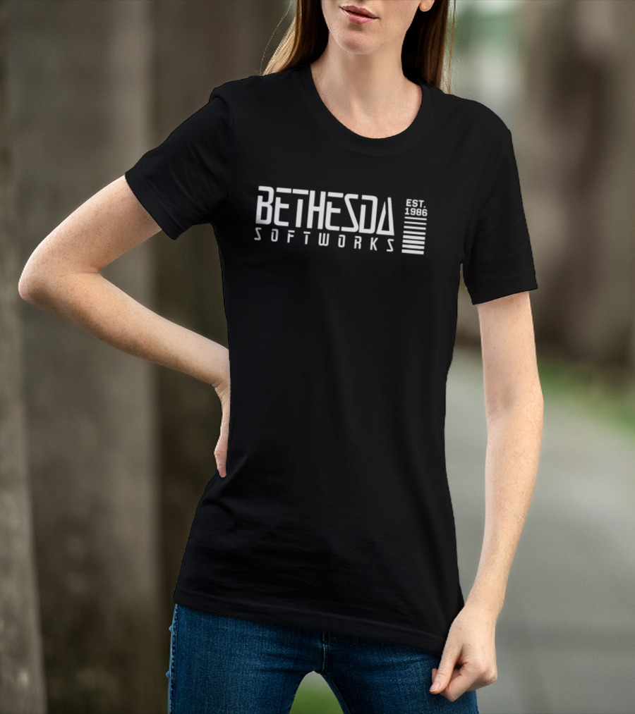 Bethesda Softworks Est 1986 Classic Gaming Brand T-Shirt
