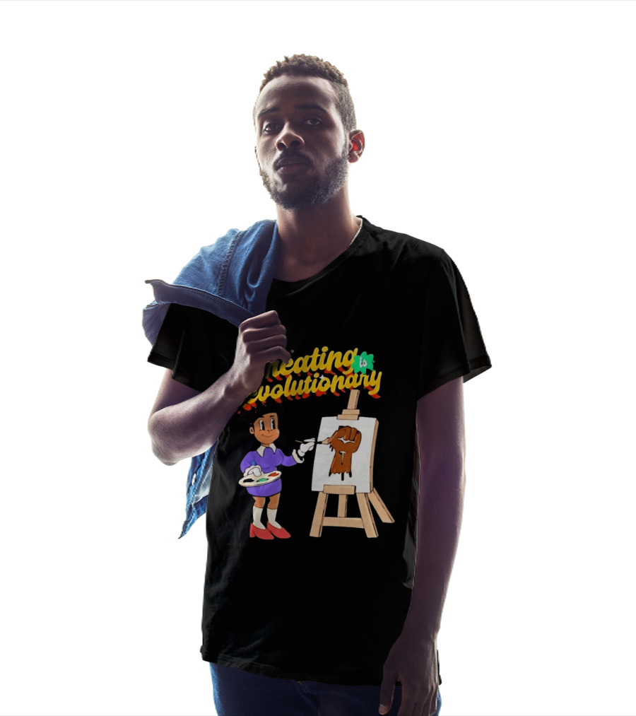 Creating Is Revolutionary Black Power Fist Painting T-Shirt