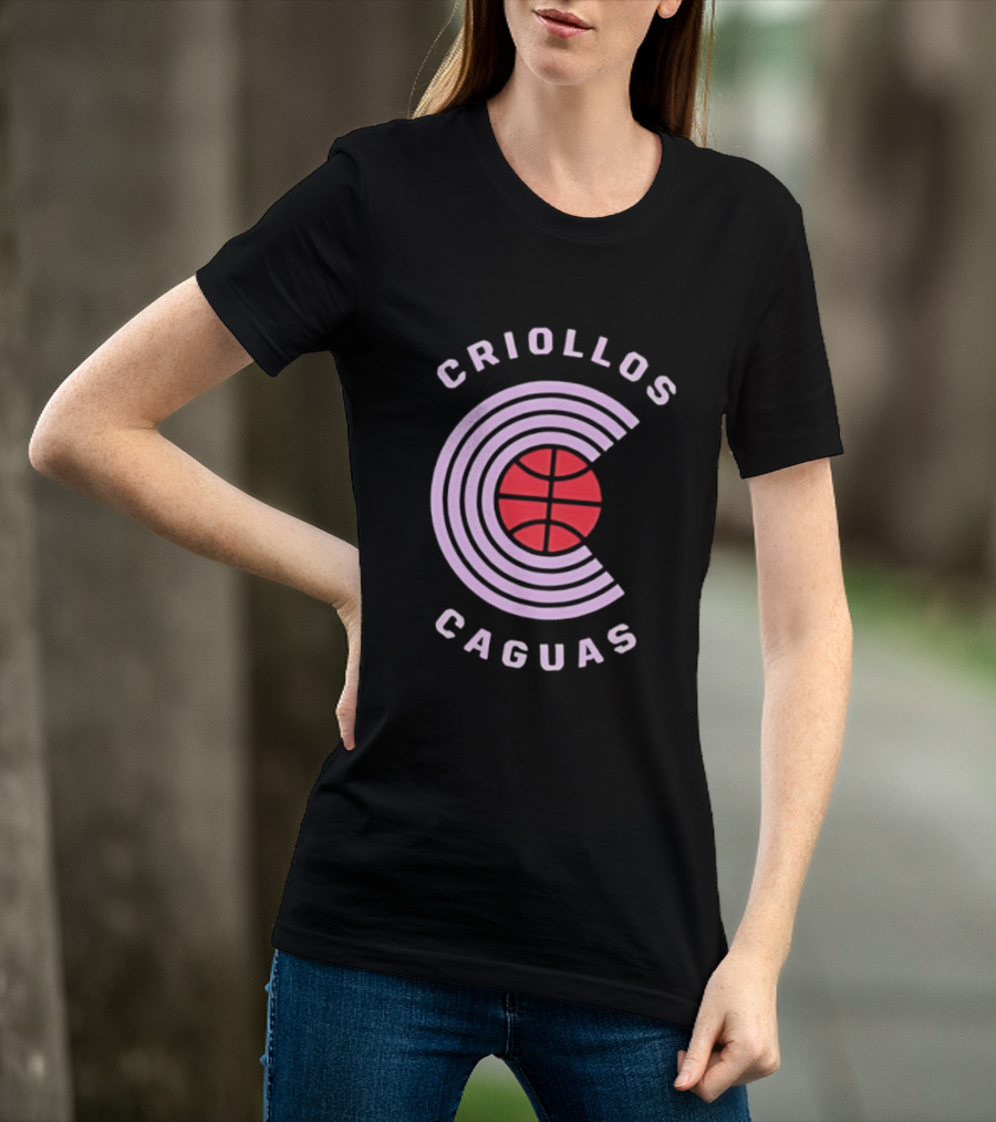 Criollos De Caguas Basketball Team Retro Style Logo Sports T-Shirt