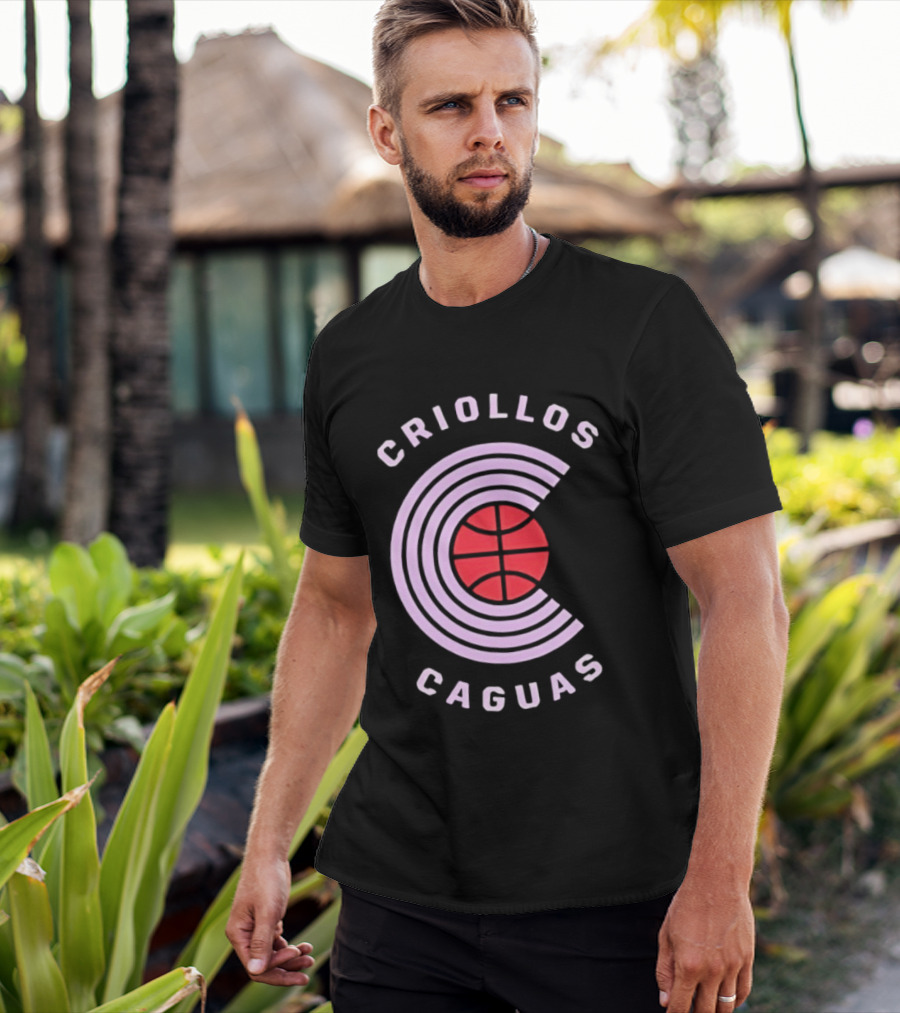 Criollos De Caguas Basketball Team Retro Style Logo Sports T-Shirt