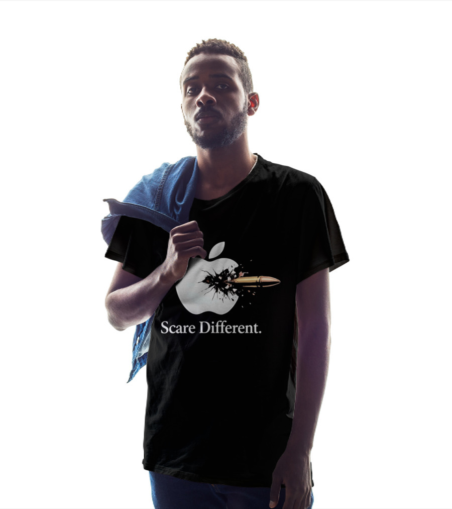 Scare Different Apple Bullet Hole Explosion T-Shirt