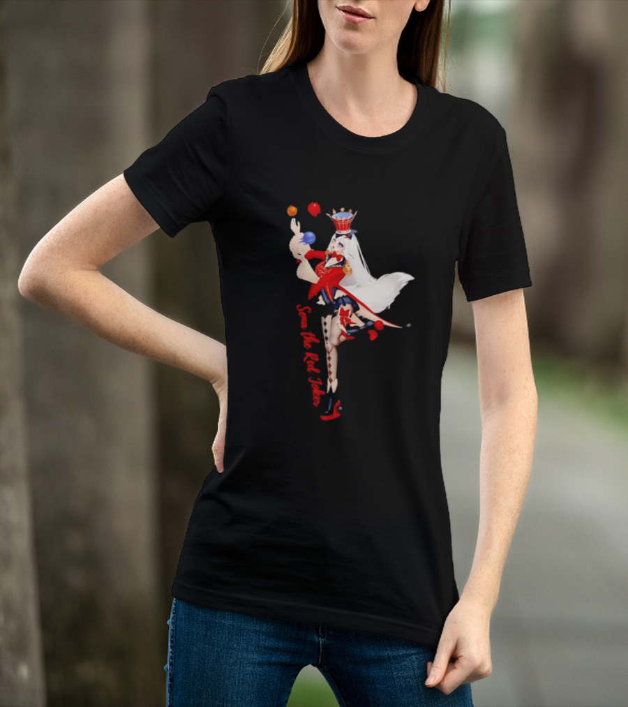 Sena The Red Joker Anime Jester Character With Crown And Juggling Balls T-Shirt