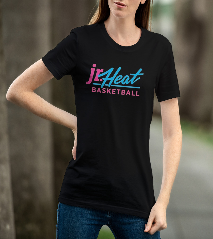 Jr Heat Basketball NBA Youth Sports Bright Neon T-Shirt