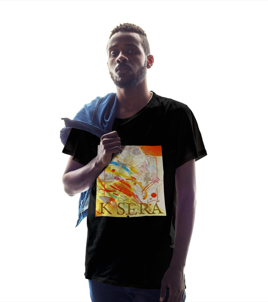 K Será Colorful Abstract Face Expression T-Shirt