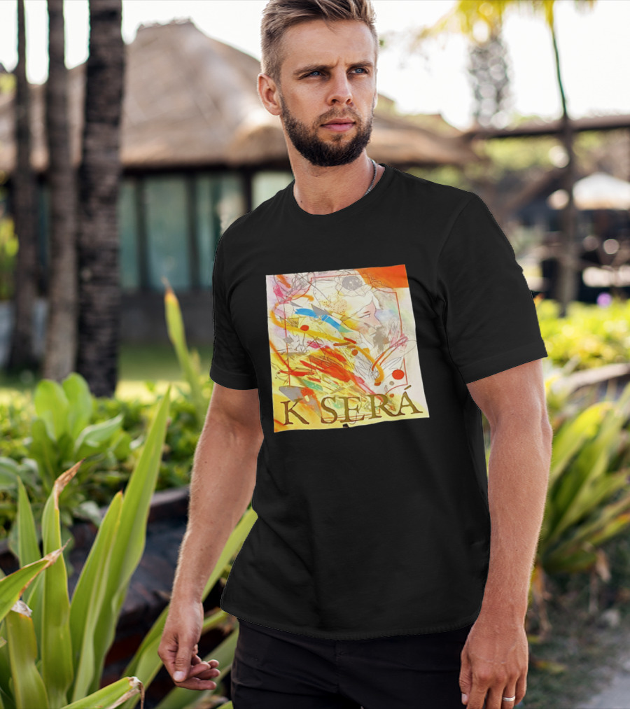 K Será Colorful Abstract Face Expression T-Shirt