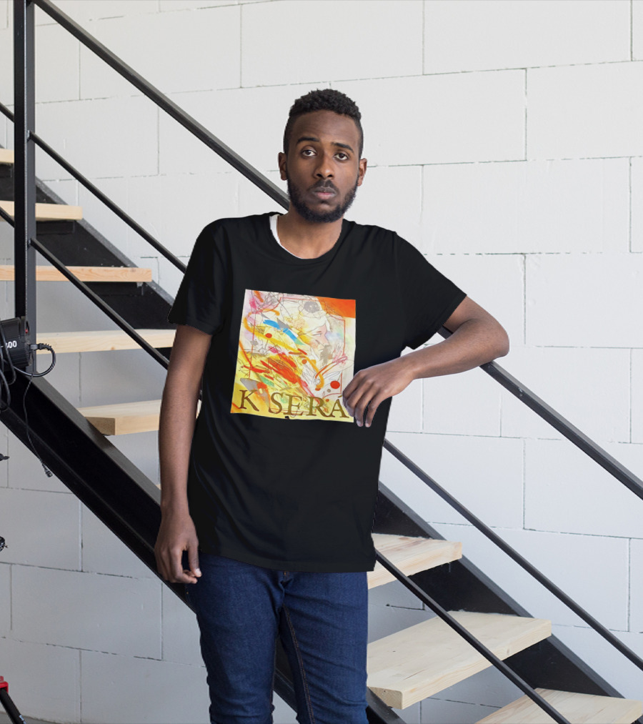 K Será Colorful Abstract Face Expression T-Shirt