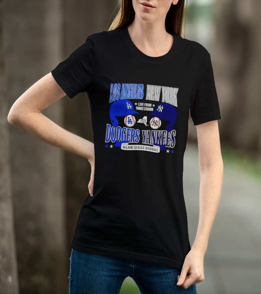 Los Angeles Dodgers Vs New York Yankees Live From Yankee Stadium Major League Baseball T-Shirt