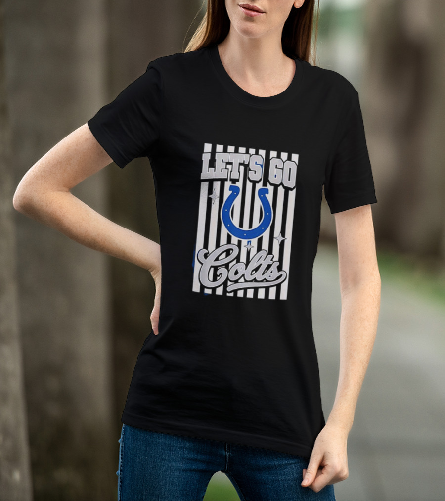 Let's Go Indianapolis Colts Football Colts Horseshoe T-Shirt
