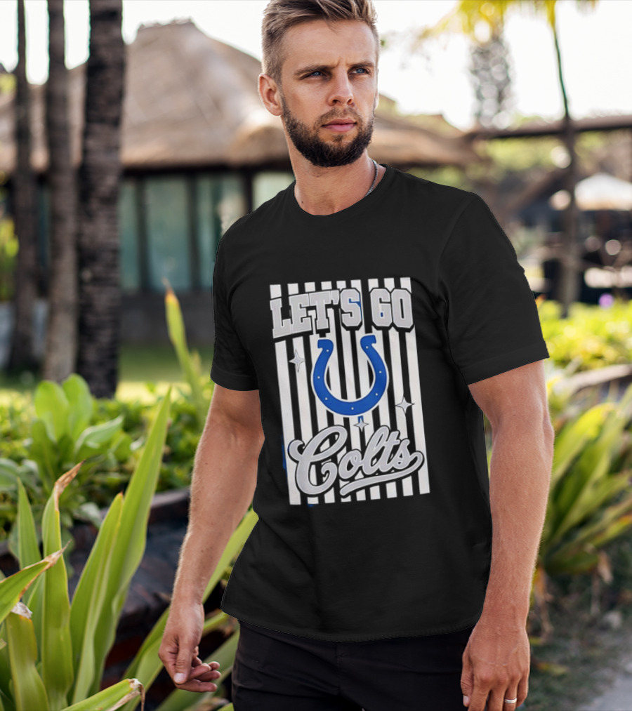 Let's Go Indianapolis Colts Football Colts Horseshoe T-Shirt