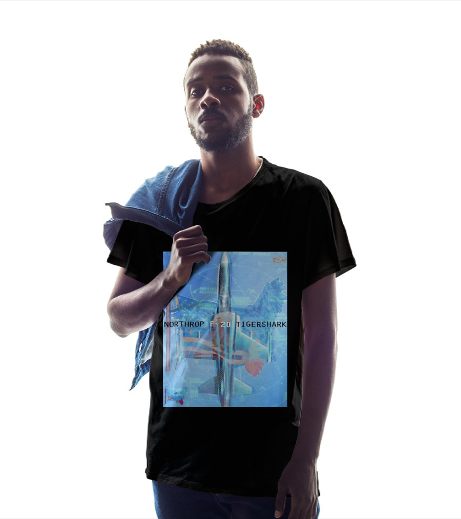 Northrop F 20 Tigershark Fighter Jet Aviation Digital Art And Aerospace T-Shirt