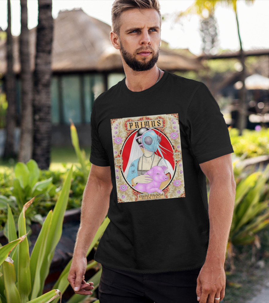 Primus Circolo Magnolia Milan Italy July August 2026 Concert Floral T-Shirt
