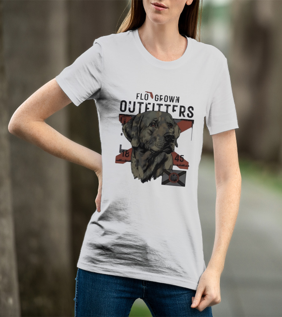 Flo Grown Outfitters Labrador Retriever Florida 1845 Seal T-Shirt