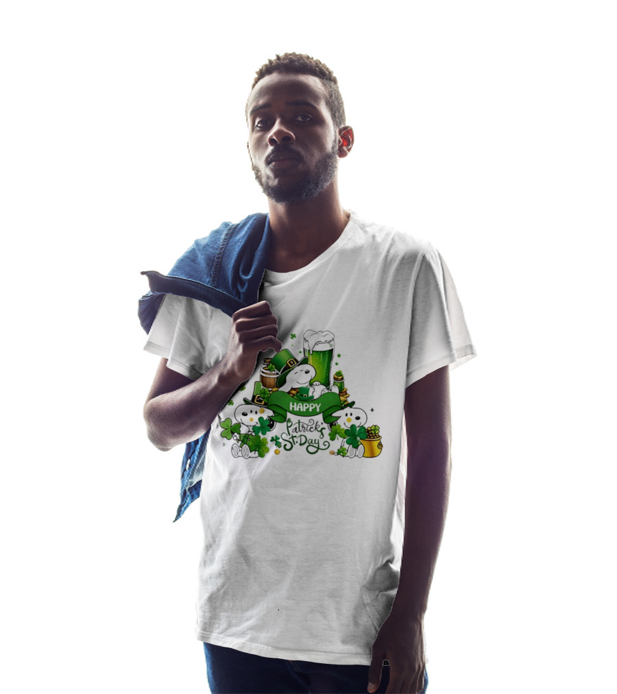 Snoopy St Patrick's Day Peanuts Shamrock Happy T-Shirt