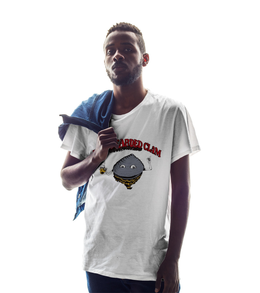 The Bearded Clam Cartoon Drinking Beer T-Shirt