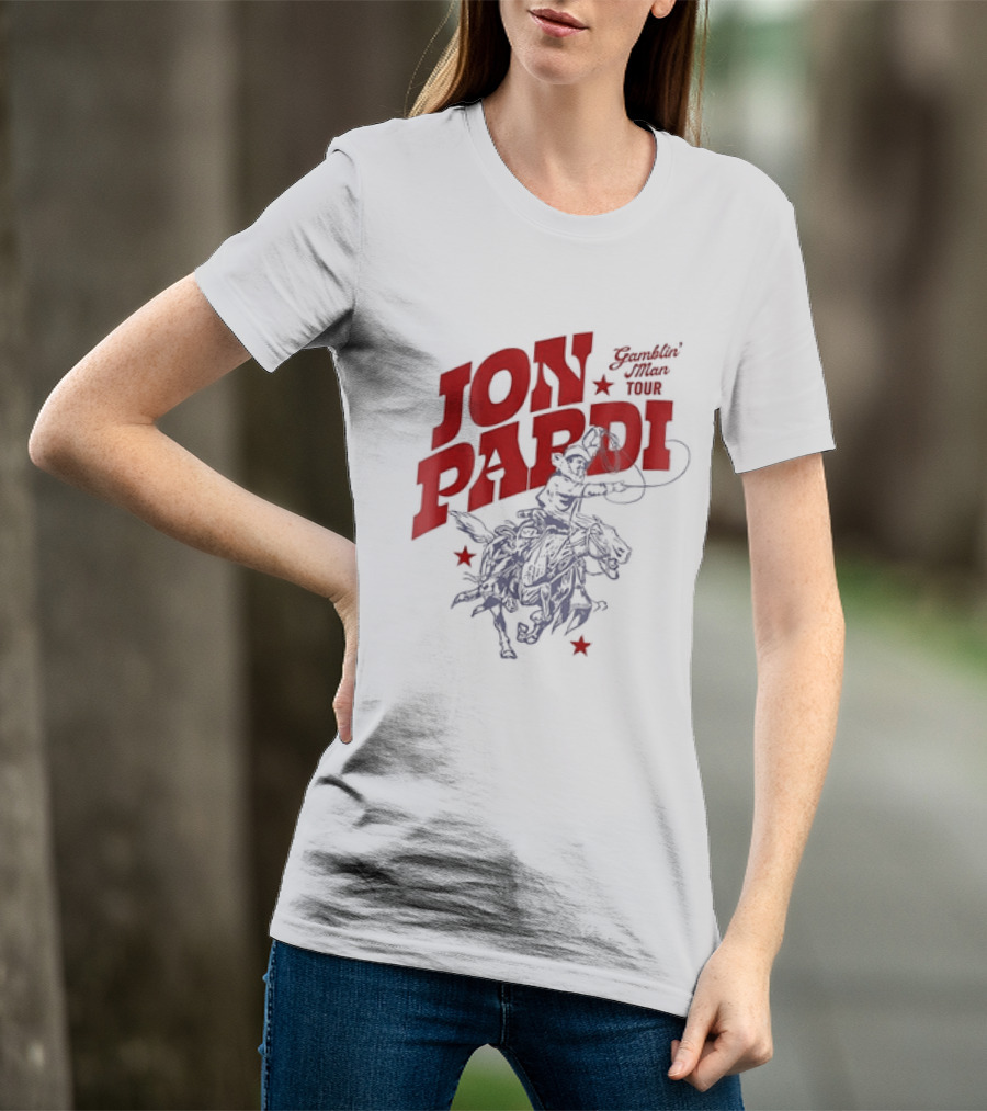 Jon Pardi Gamblin' Man Tour Cowboy Horse Country Music T-Shirt