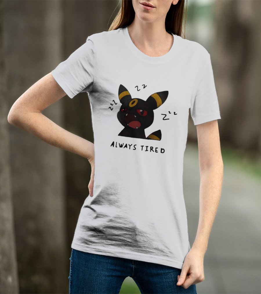 Umbreon Always Tired With ZZZs And Open Mouth Pokémon T-Shirt