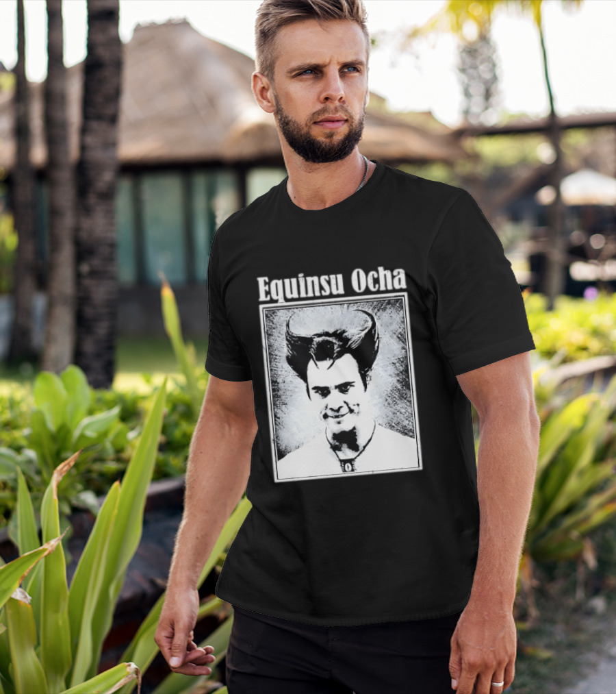 Jim Carrey Equinsu Ocha Ace Ventura Distressed Vintage Look T-Shirt