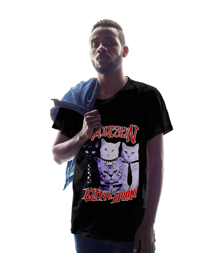 Miaoneskin Kitty E Buoni Maneskin Cats Band T-Shirt