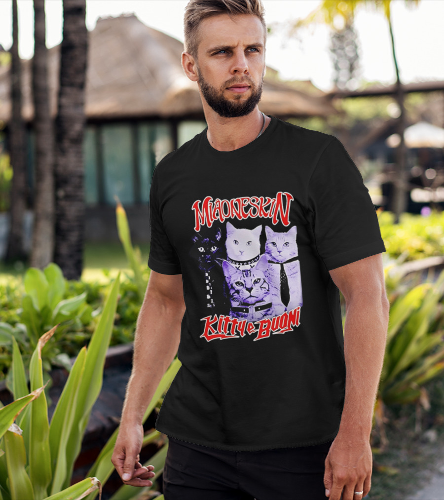 Miaoneskin Kitty E Buoni Maneskin Cats Band T-Shirt