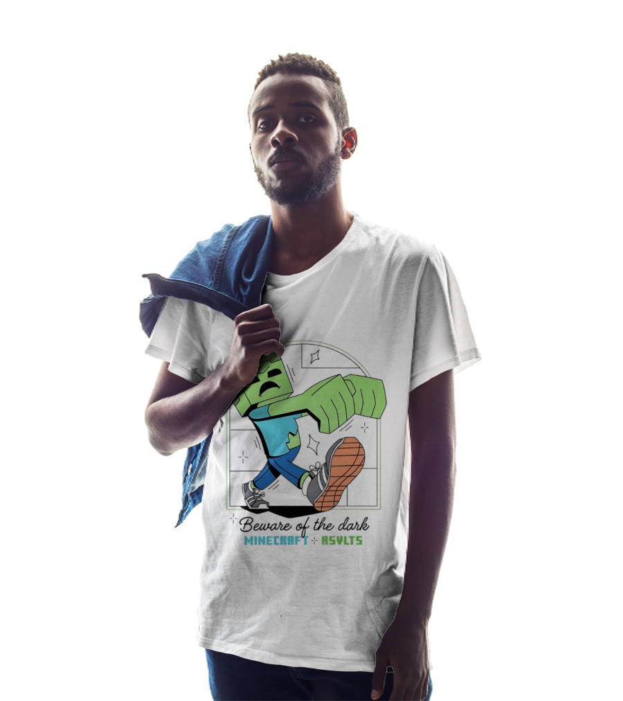 Beware Of The Dark Zombie Minecraft RSVLTS Gaming T-Shirt