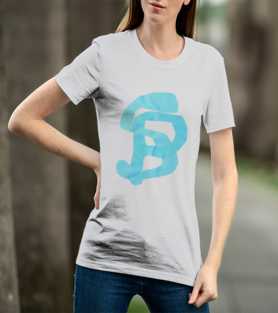 Wolee Store Classic Saintp Light Blue Monogram S P T-Shirt