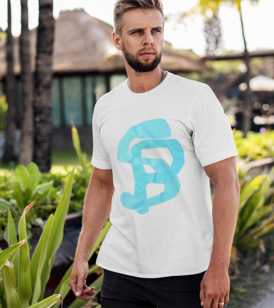 Wolee Store Classic Saintp Light Blue Monogram S P T-Shirt