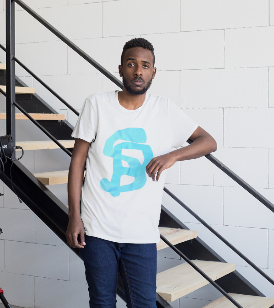 Wolee Store Classic Saintp Light Blue Monogram S P T-Shirt