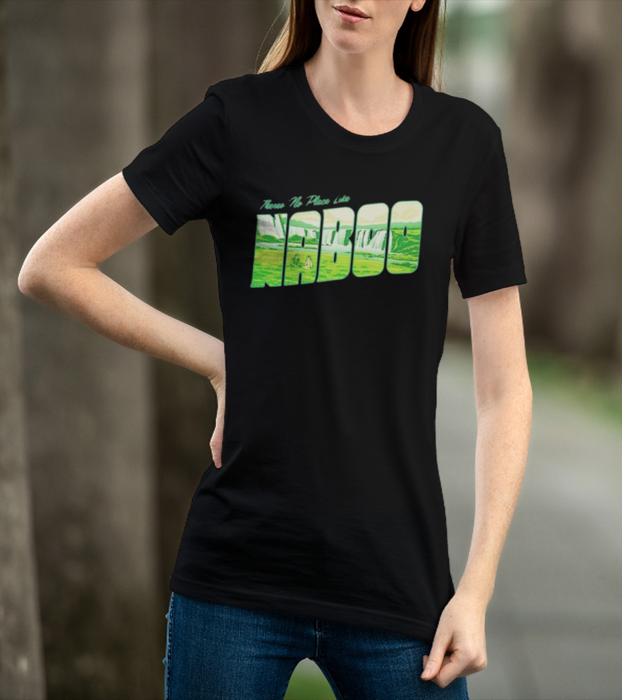 Anakin Skywalker Padme Amidala Star Wars There Is No Place Like Naboo Scenic Waterfalls T-Shirt