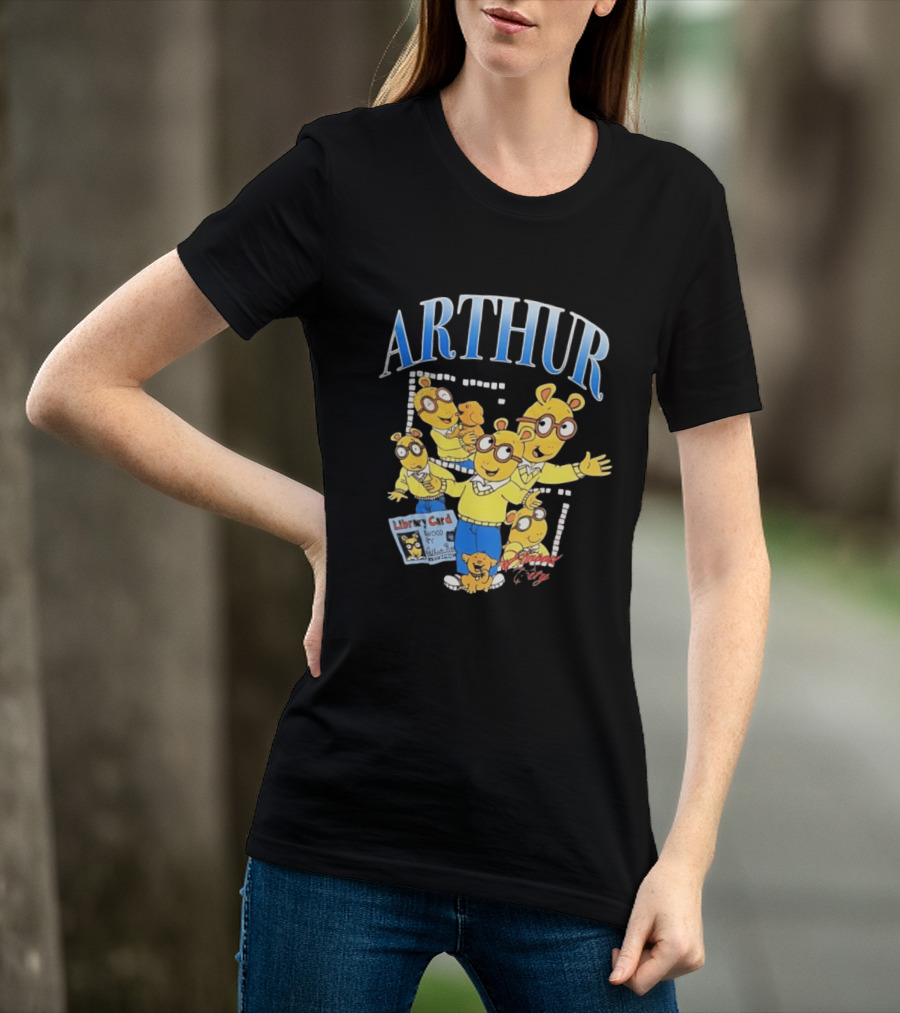 Arthur Read And Pal Library Card Elwood City PBS Kids T-Shirt