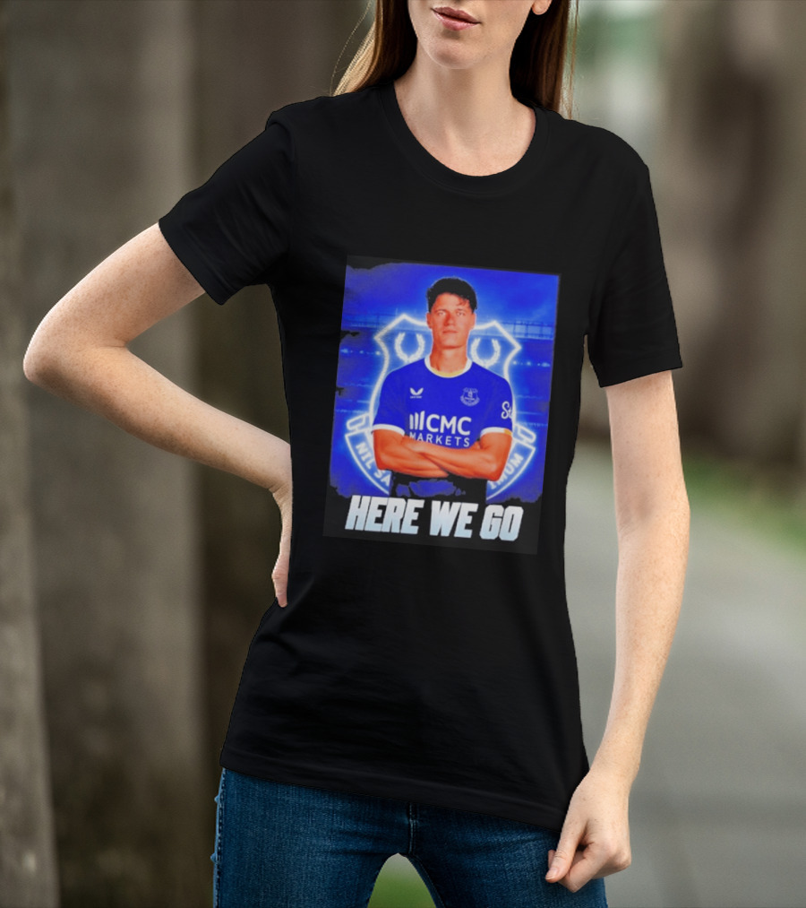 Christian Norgaard Everton Transfer Announcement Here We Go T-Shirt