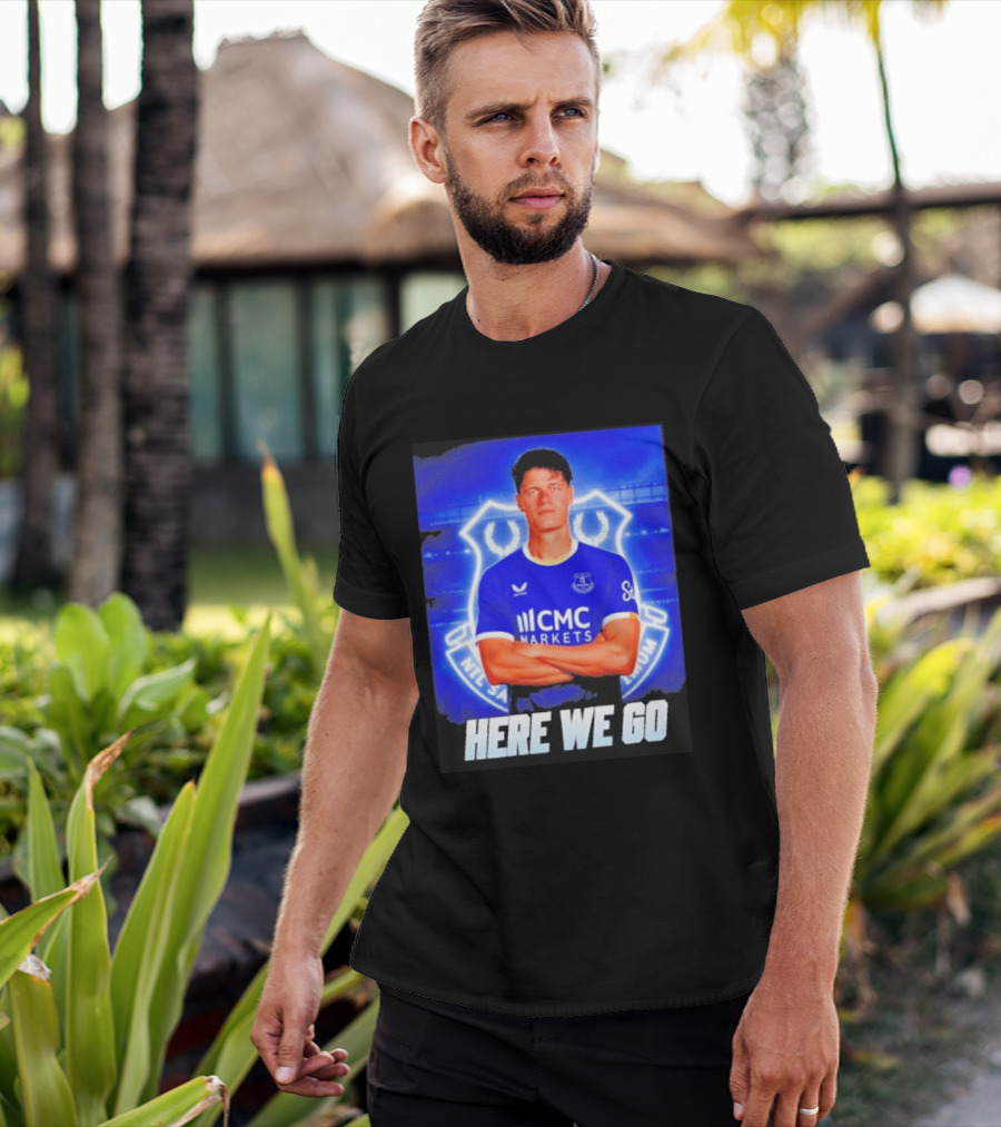 Christian Norgaard Everton Transfer Announcement Here We Go T-Shirt