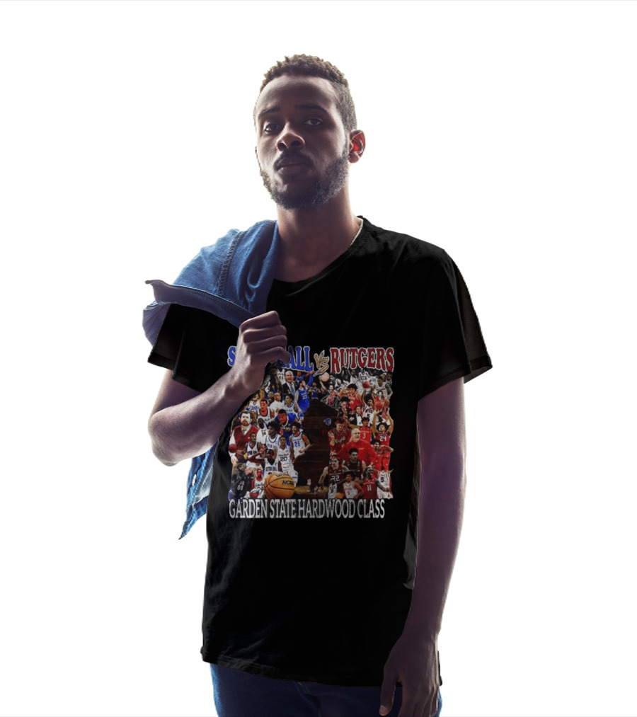Seton Hall Vs Rutgers Garden State Hardwood Classic Basketball Showdown T-Shirt