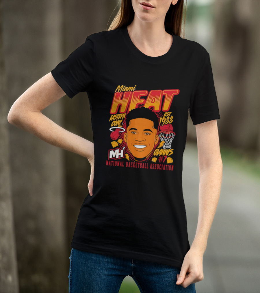 Miami Heat Giannis Antetokounmpo Est 1988 National Basketball Association T-Shirt